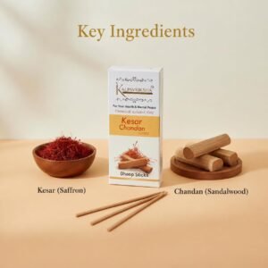 Kesar Chandan Dhoop Sticks | Saffron & Sandalwood Incense Sticks