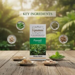 Kalpavrikshadhoop Panadi Dhoop Sticks – Herbal & Ayurvedic Incense for Pooja, Focus & Healing – Unique Fragrance – 50 Sticks – 100% Natural
