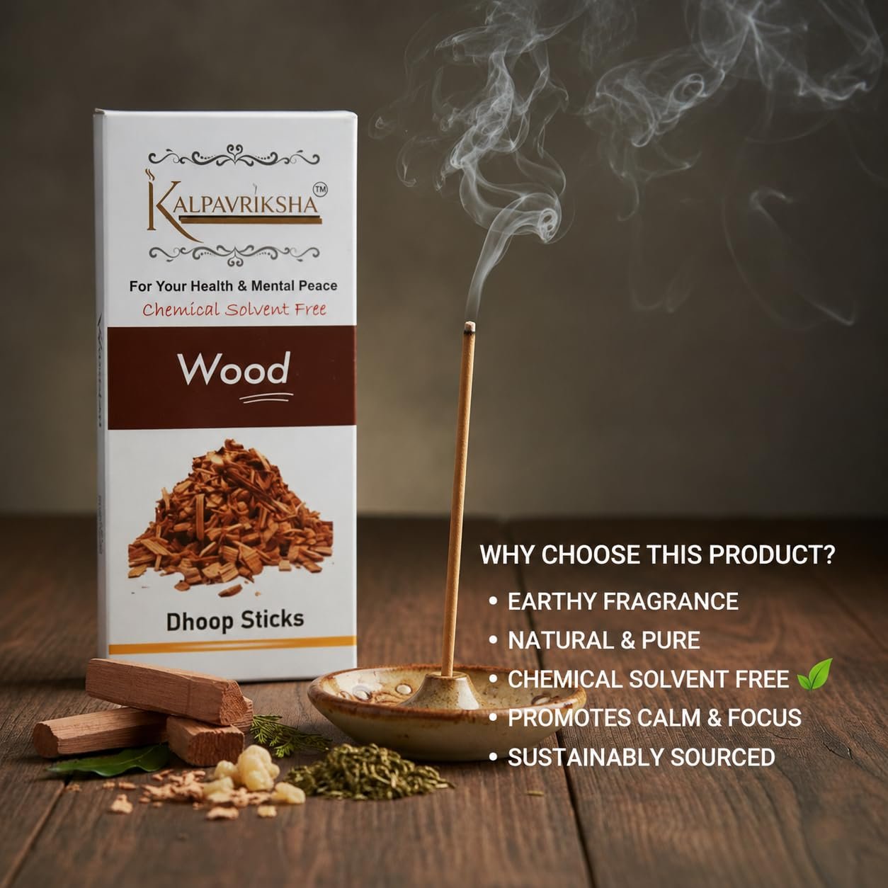 Woody Dhoop Sticks – Earthy Fragrance Incense for Meditation, Yoga & Daily Rituals – Natural, Long-Burning – 50 Sticks – Eco-Friendly - Image 6